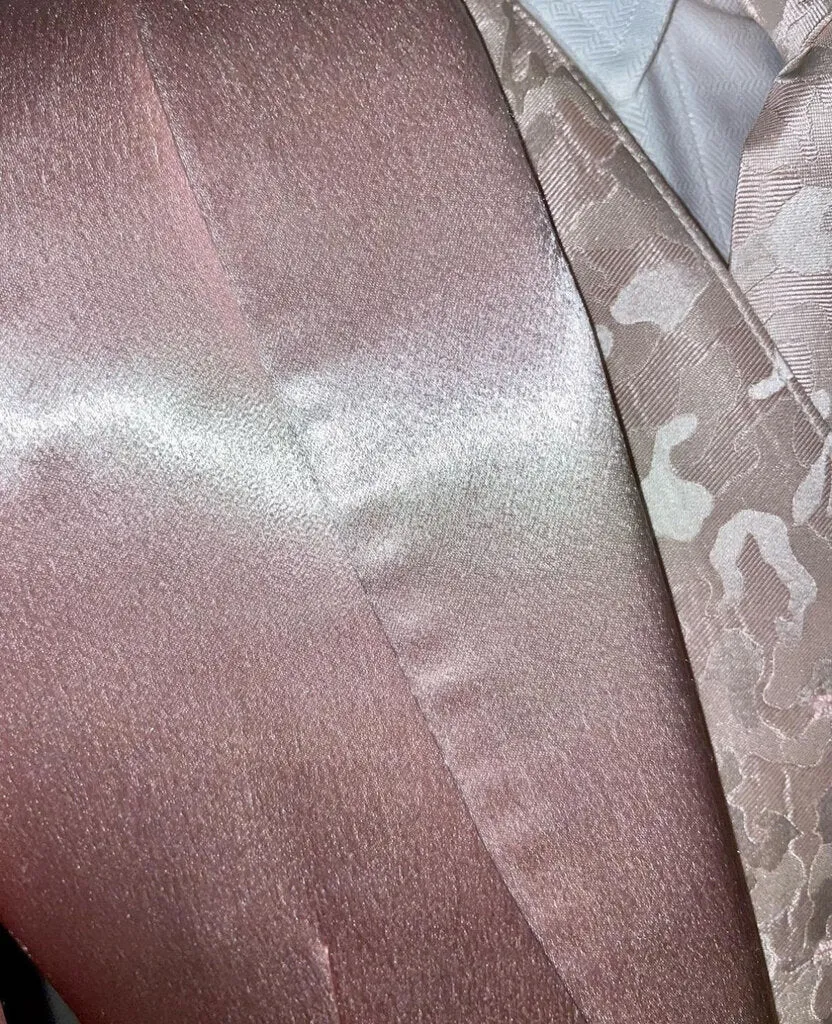 DeRegnaucourt Light Pink Satin Girls Daycoat, Vest, Shirt, and Tie Set
