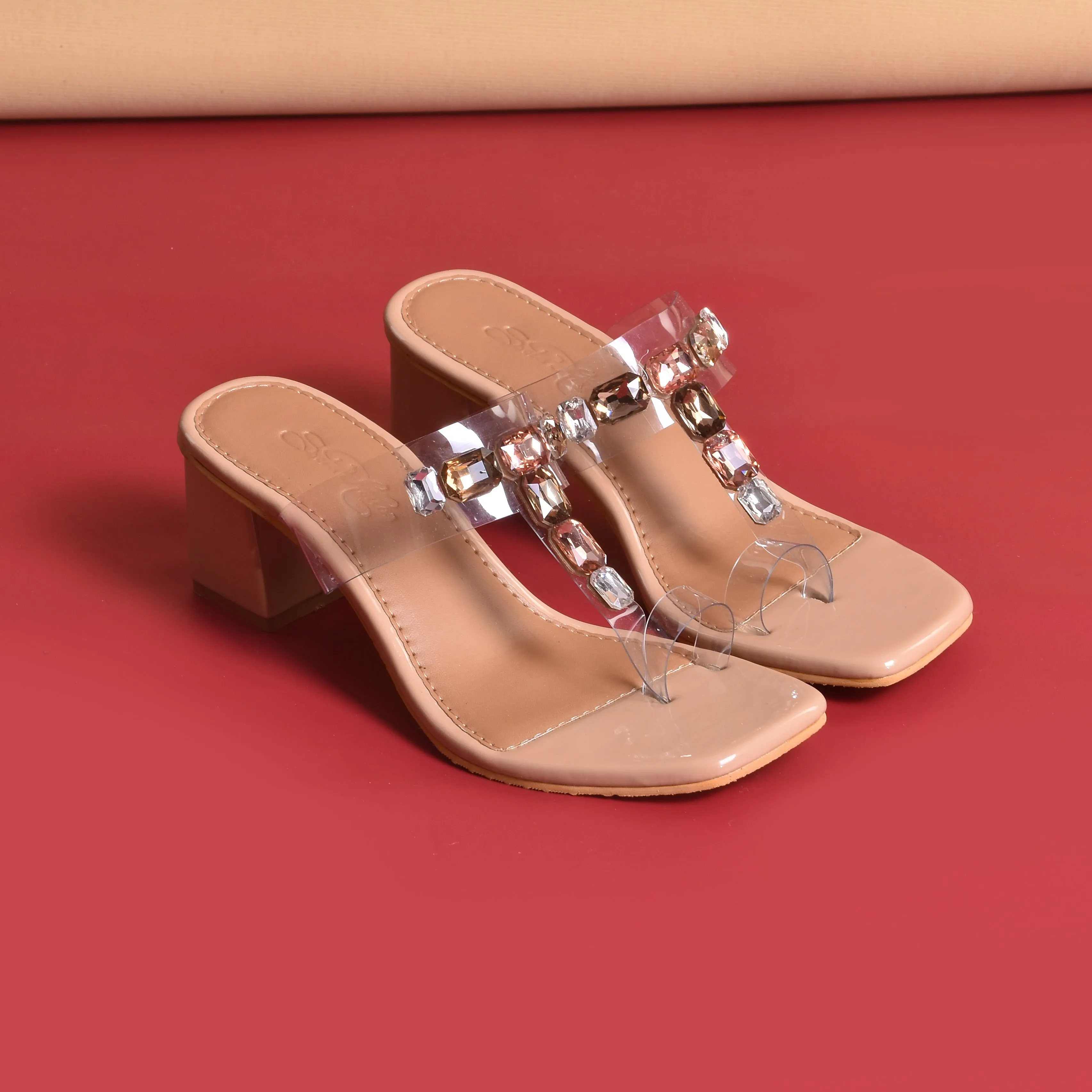 Diamante Block Heels