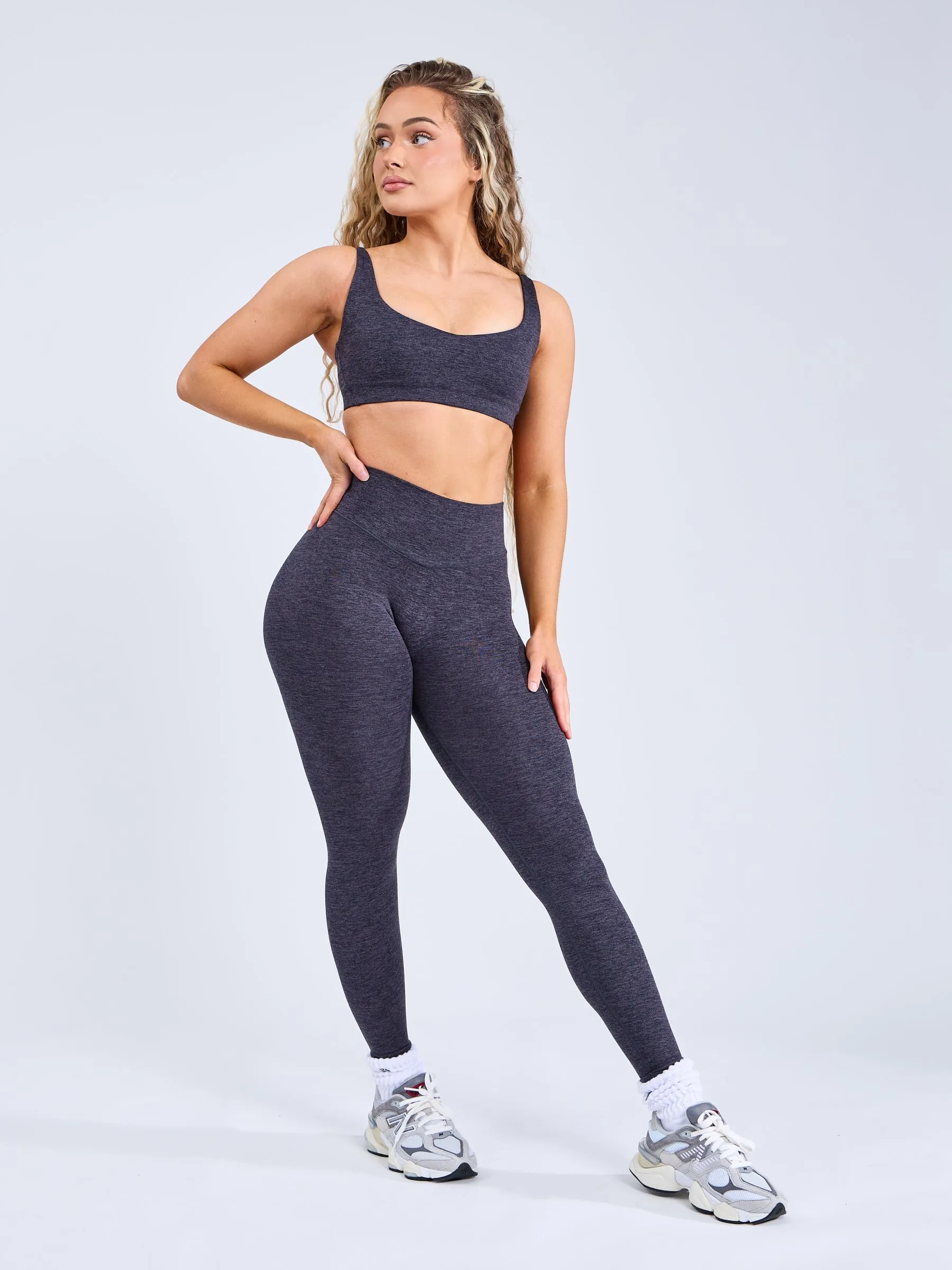 Dream Heathered Legging - Black Heather