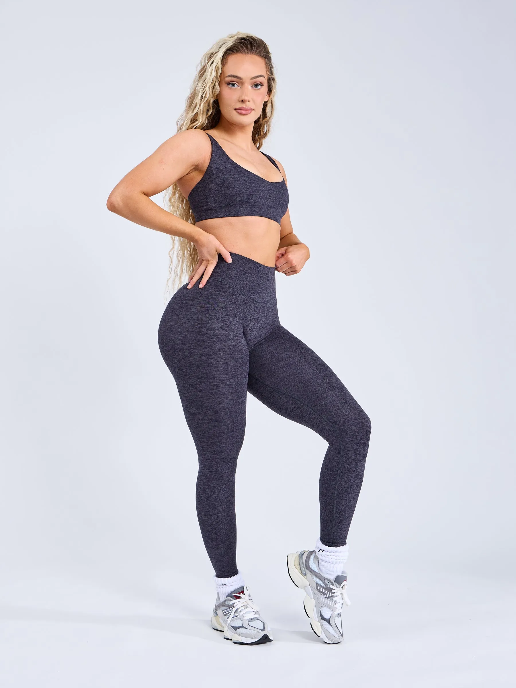 Dream Heathered Legging - Black Heather