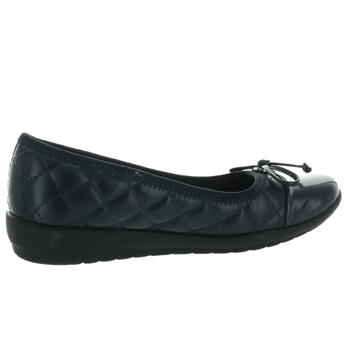 Easy Spirit Womens SEADRINA Quilted Faux Leather Ballet Flats