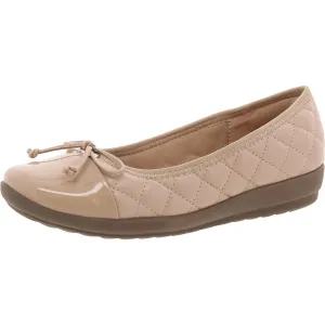 Easy Spirit Womens SEADRINA Quilted Faux Leather Ballet Flats