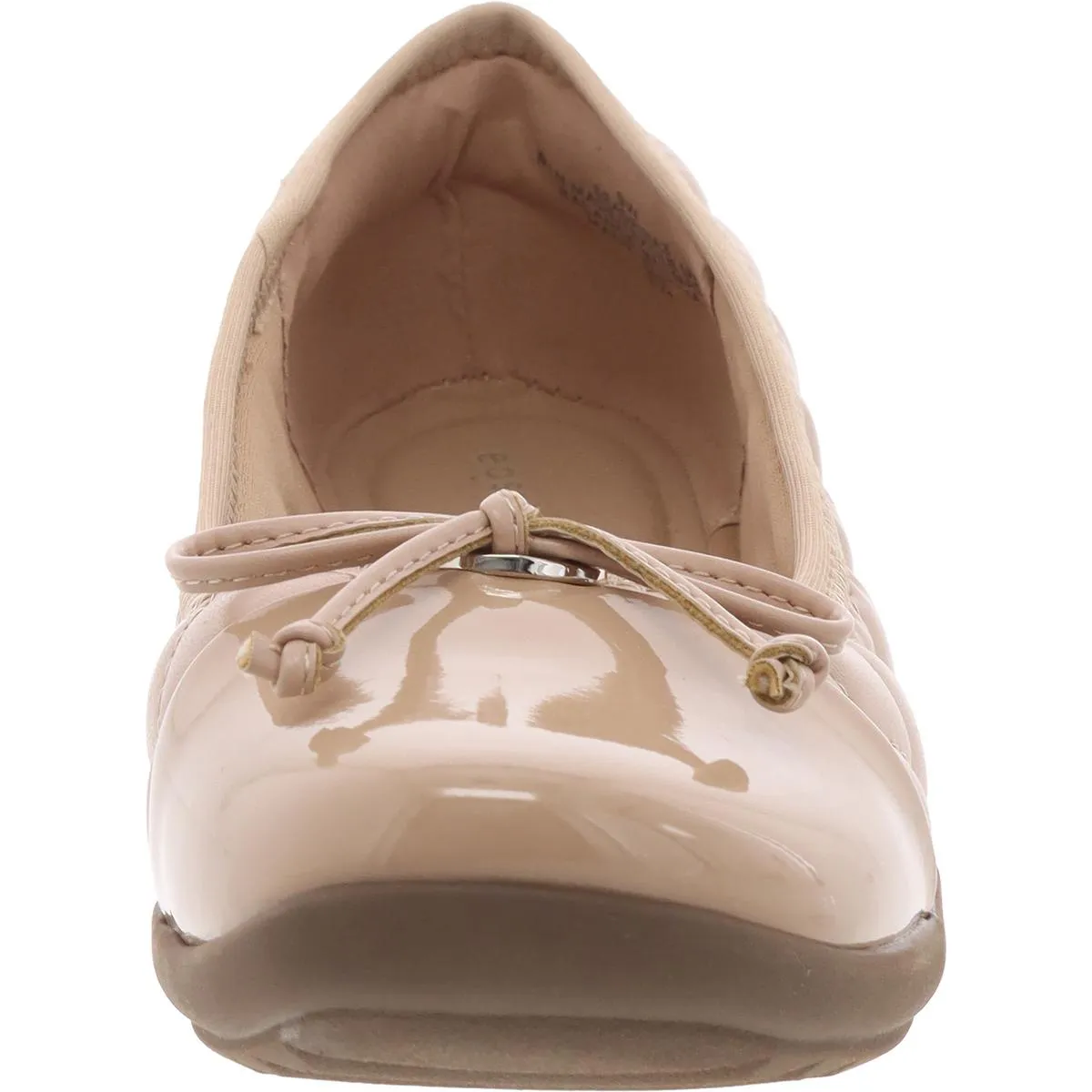 Easy Spirit Womens SEADRINA Quilted Faux Leather Ballet Flats