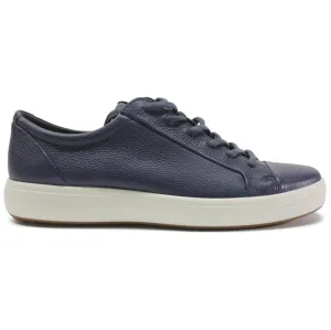 Ecco Soft 7 Full Grain Leather Men's Fashion Trainers - Marine