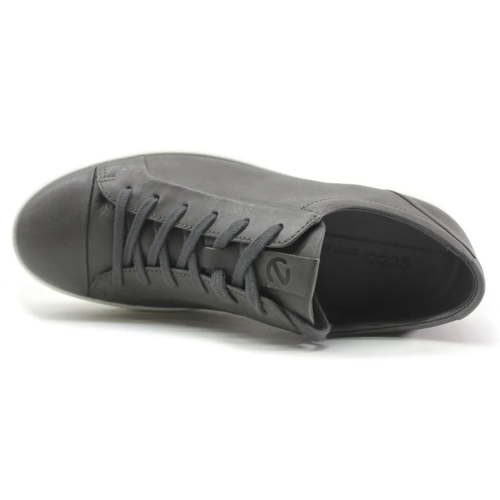 Ecco Soft 7 Full Grain Leather Men's Fashion Trainers - Titanium