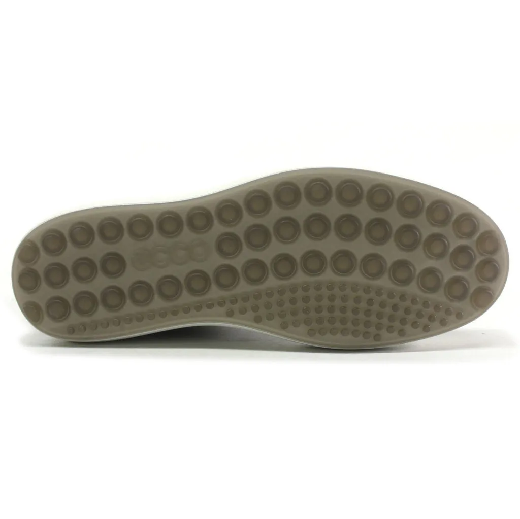 Ecco Soft 7 Full Grain Leather Men's Fashion Trainers - Titanium