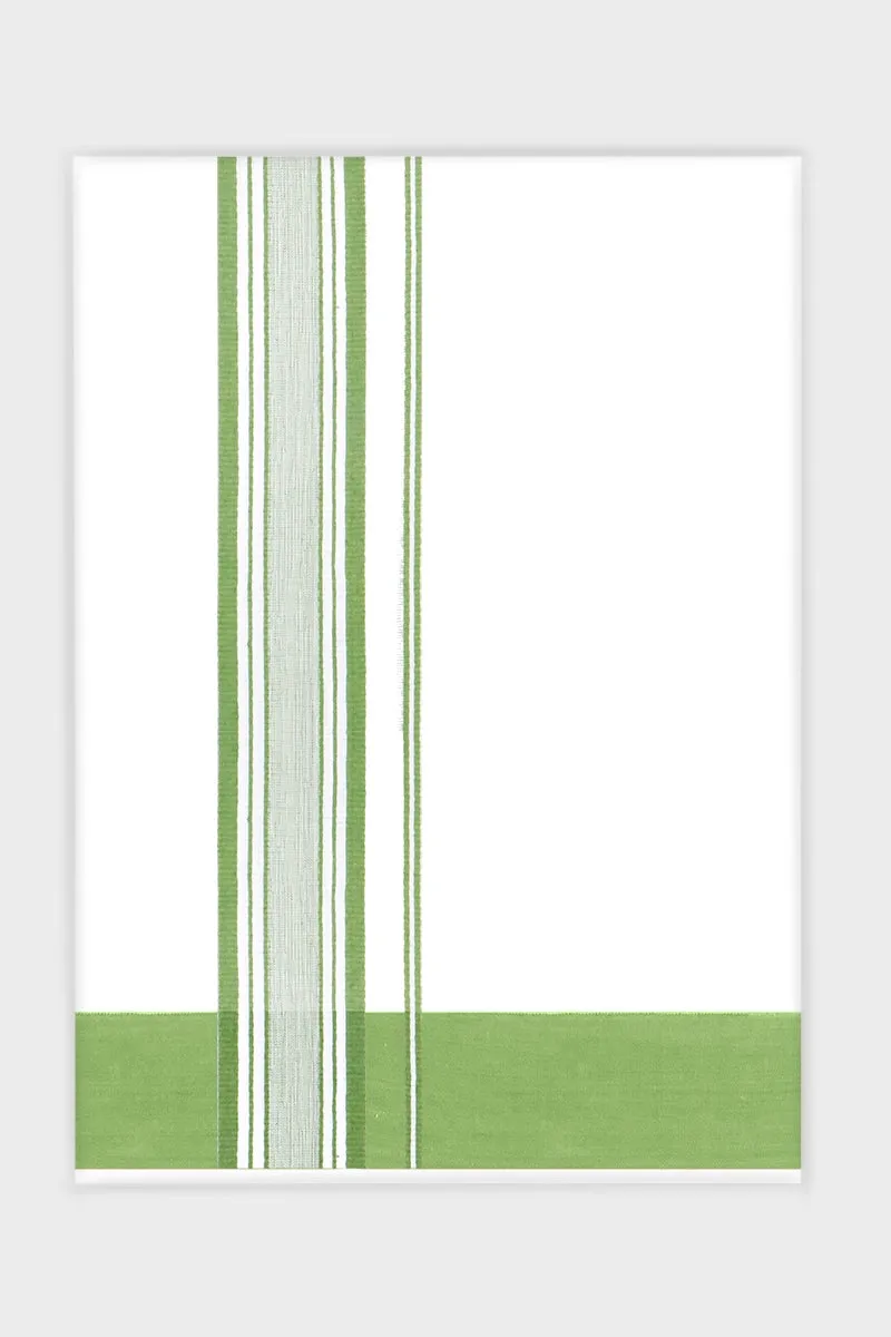 Elite Aabish - Light Green Smooth Cotton Double Layered Dhoti With Fancy Borders | Uathayam