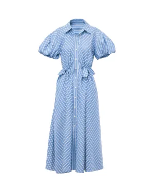 Elza Dress (French Blue/White Multi)