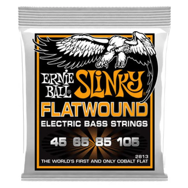 Ernie Ball 2813 Bass Guitar Strings Flatwound Hybrid Slinky 45-105