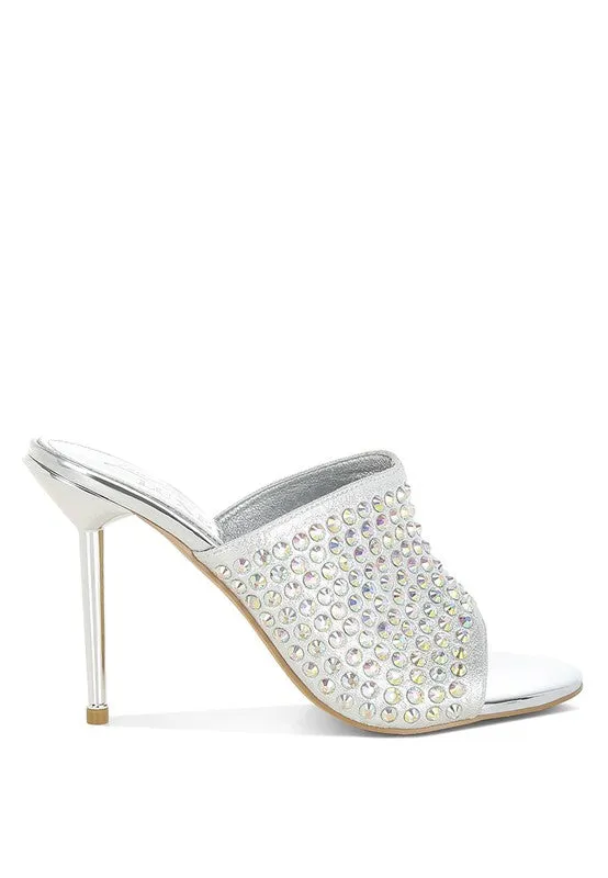 Farasha AB Rhinestone Slip-On Stiletto Heels