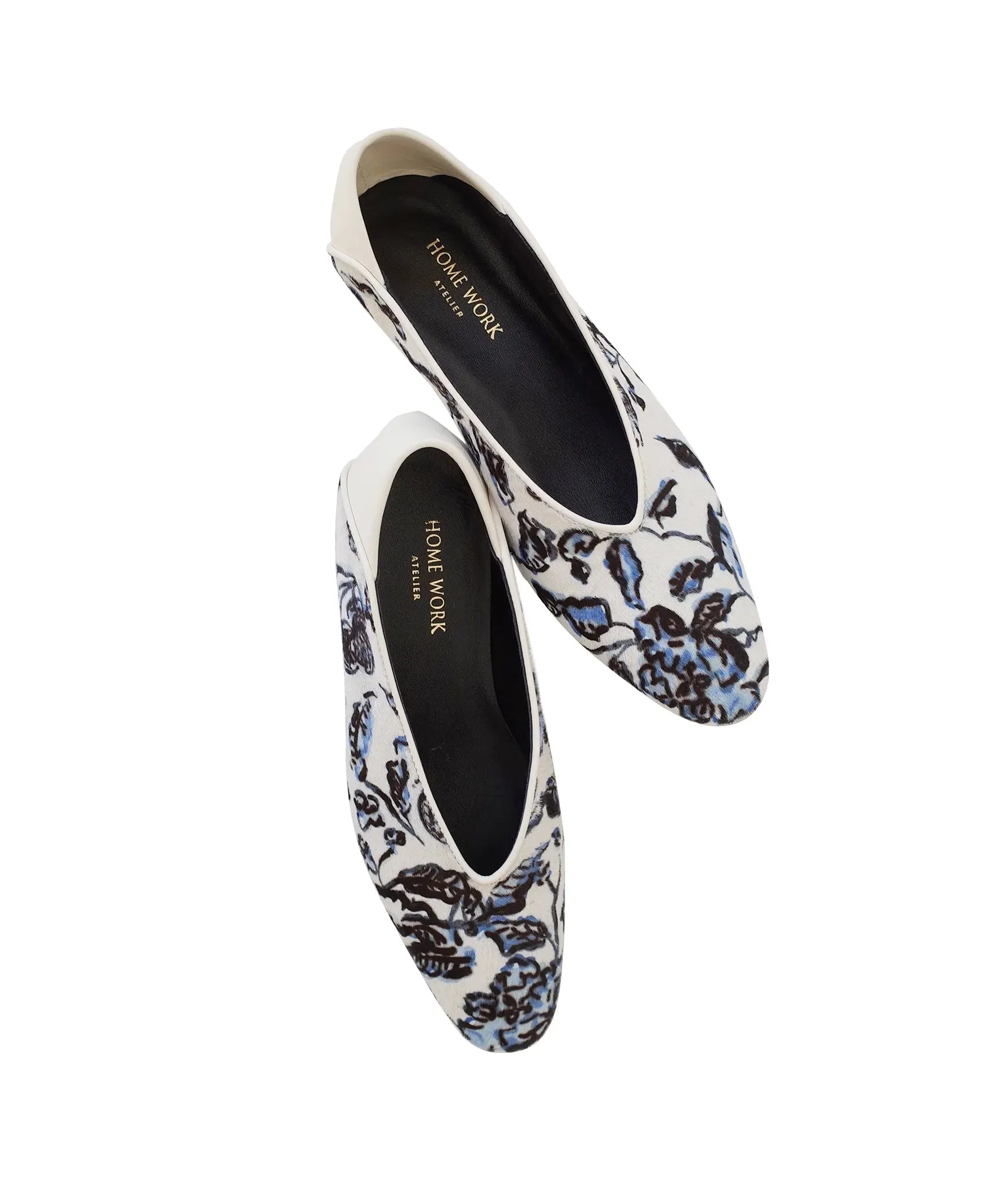Floral Pattern Flat Shoes