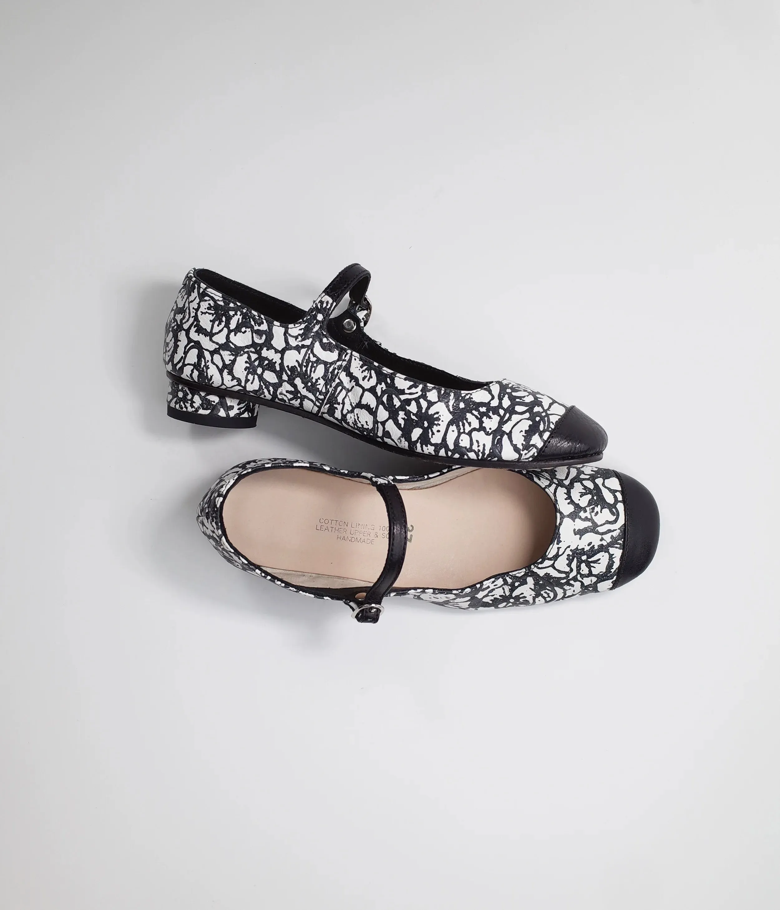 Floral Pattern Mary Jane Shoes