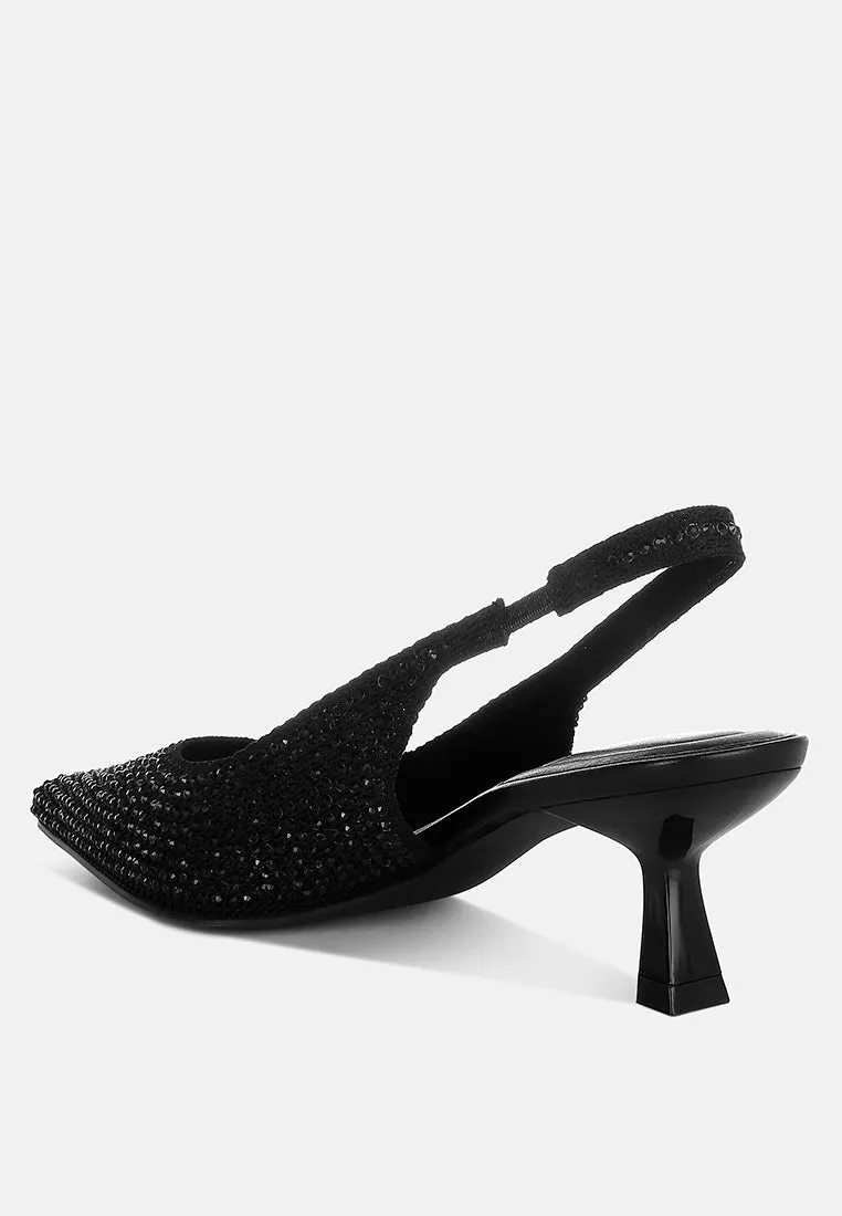 Flyknit Rhinestone Slingback Sandals By RAG