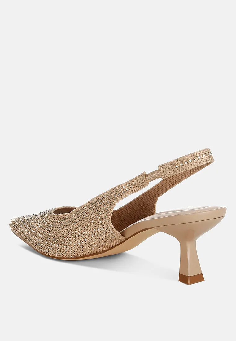 Flyknit Rhinestone Slingback Sandals By RAG