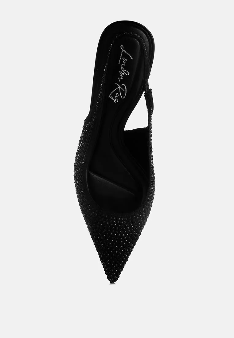 Flyknit Rhinestone Slingback Sandals By RAG