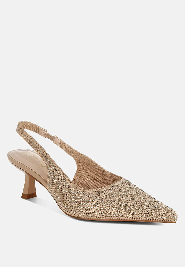 Flyknit Rhinestone Slingback Sandals By RAG