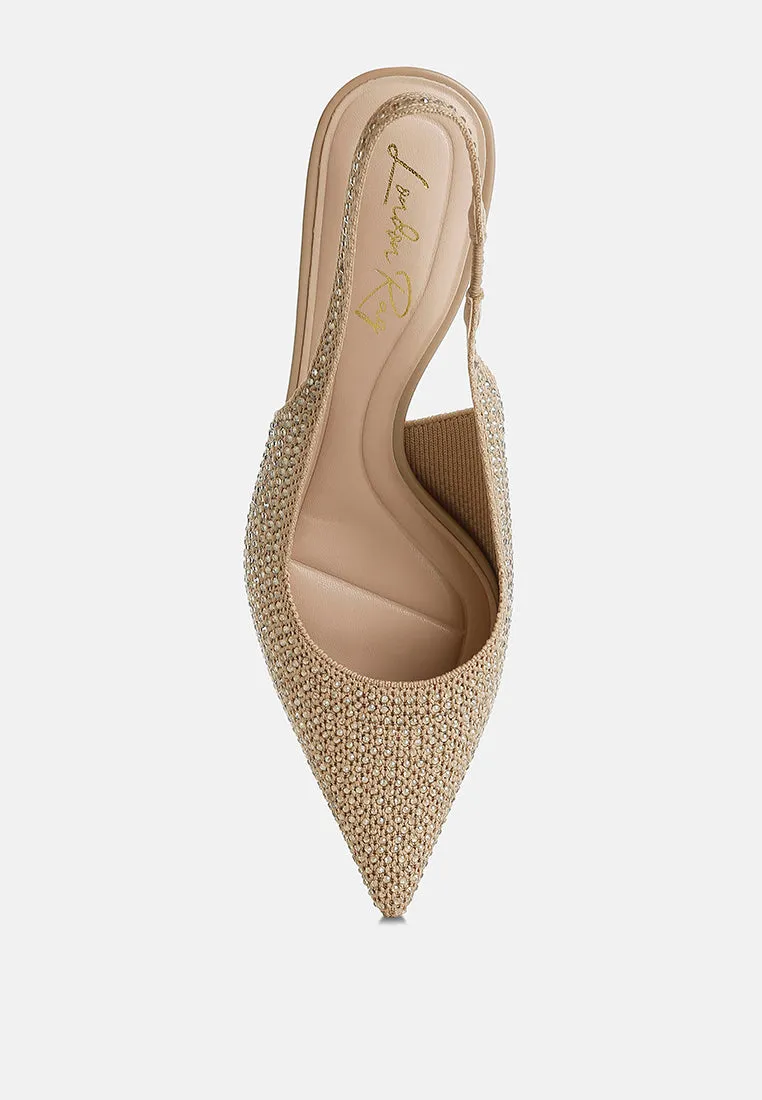 Flyknit Rhinestone Slingback Sandals By RAG