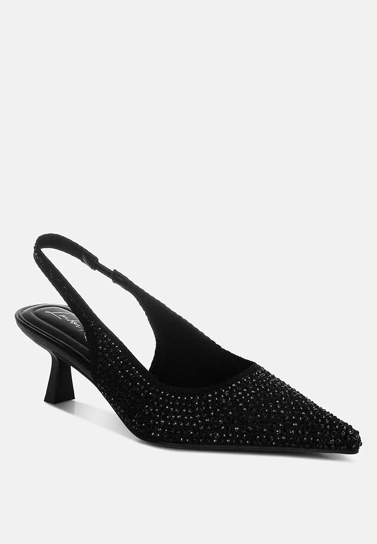 Flyknit Rhinestone Slingback Sandals By RAG