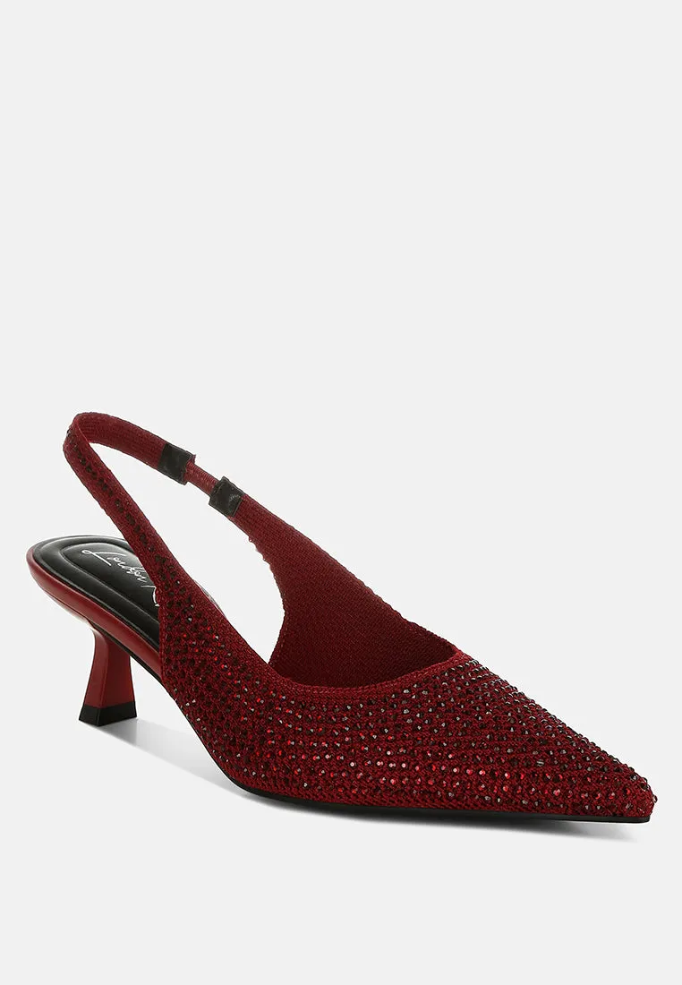 Flyknit Rhinestone Slingback Sandals By RAG