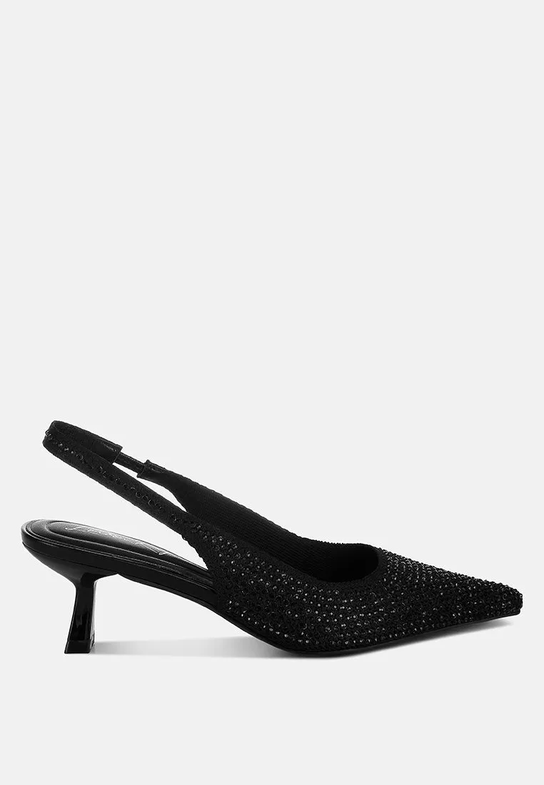 Flyknit Rhinestone Slingback Sandals By RAG
