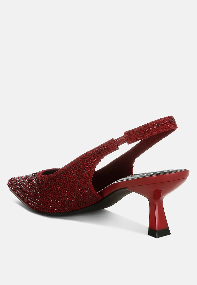 Flyknit Rhinestone Slingback Sandals By RAG