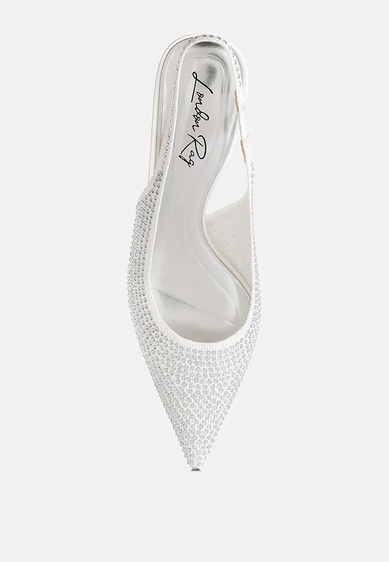 Flyknit Rhinestone Slingback Sandals By RAG