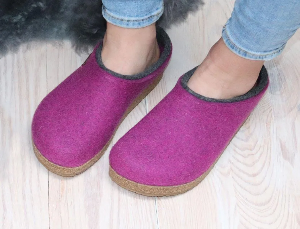 HAFLINGER Clog | Grizzly Kris, Mulberry