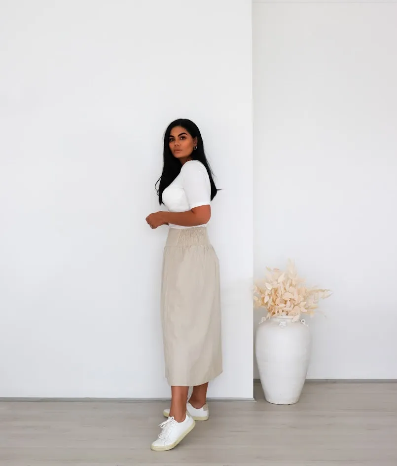 HAMILTON LINEN SKIRT SS22