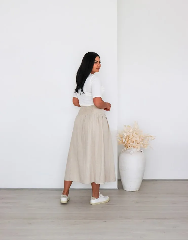 HAMILTON LINEN SKIRT SS22