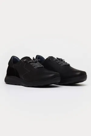 Hammersmith Leather Trainers in Black