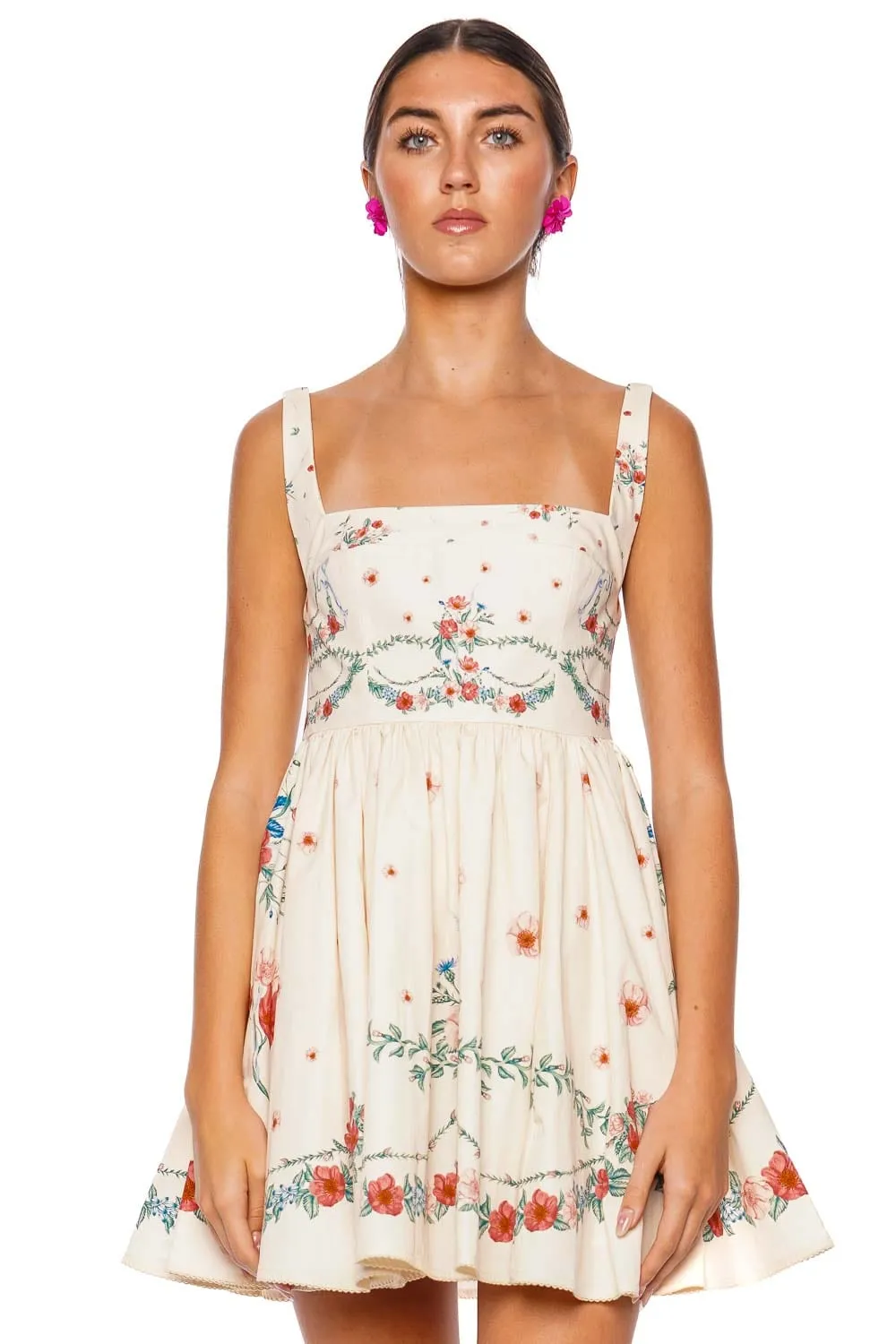 Hierbabuena Mosqueta Embroidered Mini Dress