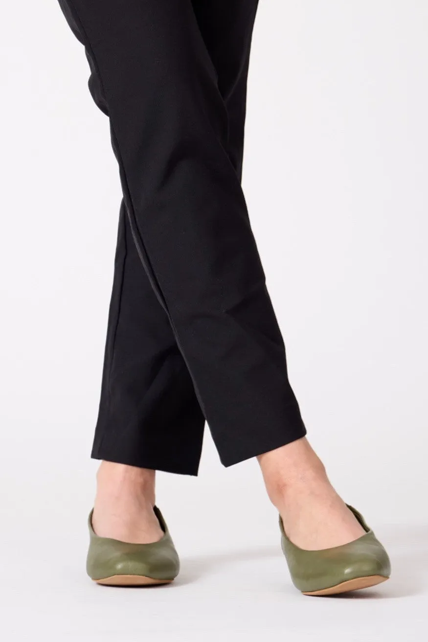 HILIA BALLET FLAT || OLIVE SMOOTH