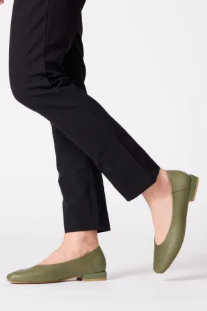 HILIA BALLET FLAT || OLIVE SMOOTH