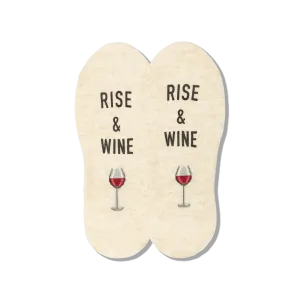 HOTSOX Women's Rise and Wine No Show Socks