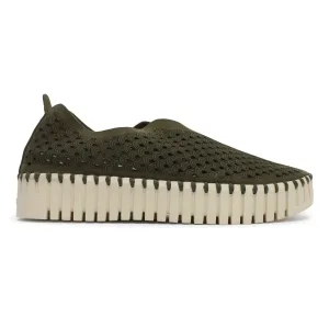 Ilse Jacobsen Tulip 3373 Textile Women's Loafer Shoes - Deep Olive