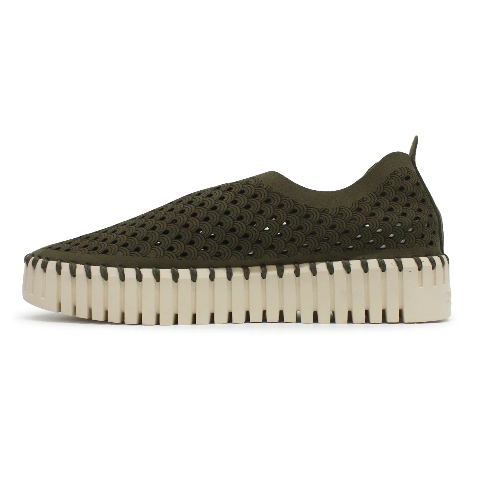 Ilse Jacobsen Tulip 3373 Textile Women's Loafer Shoes - Deep Olive