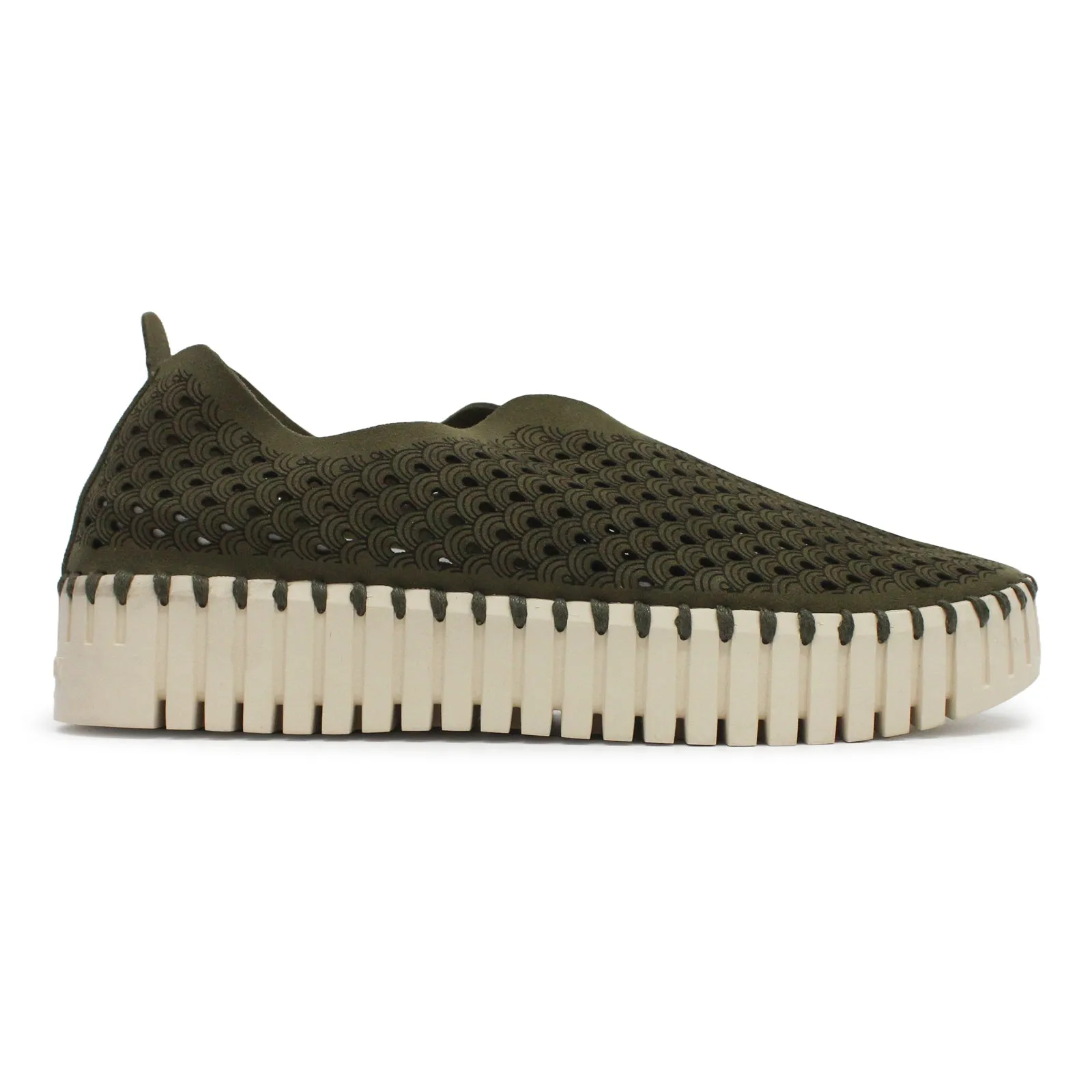 Ilse Jacobsen Tulip 3373 Textile Women's Loafer Shoes - Deep Olive