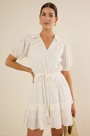 Ingrid Dress- White Eyelet