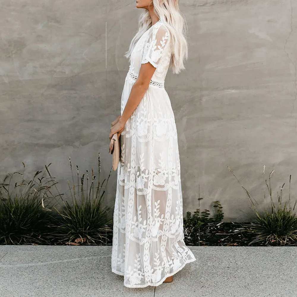 Jasmine | Women's Summer Lace Dress | Maxi