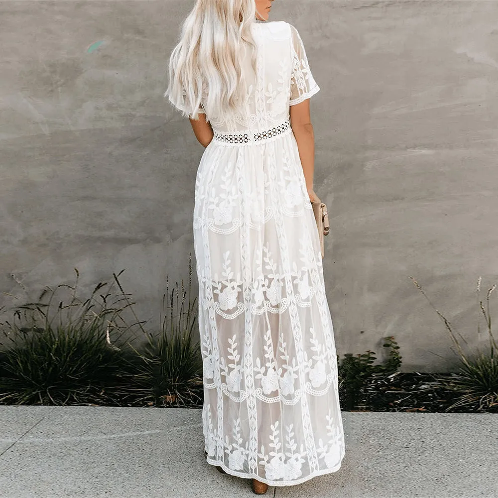 Jasmine | Women's Summer Lace Dress | Maxi
