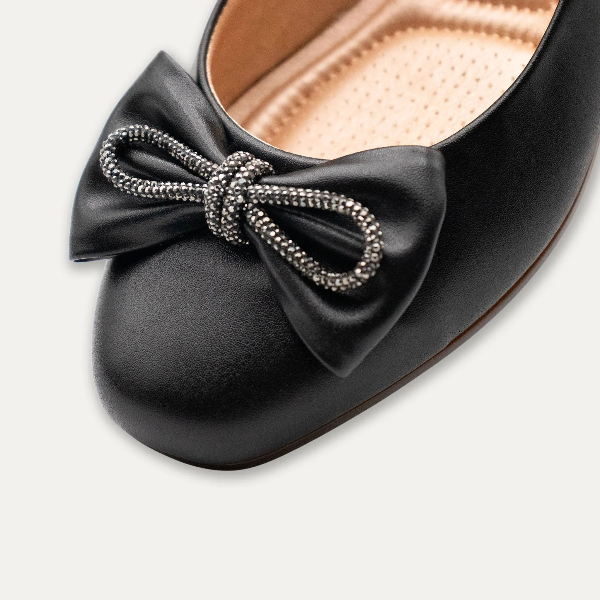 Julie Crystal Lazo Black Ballet Flats