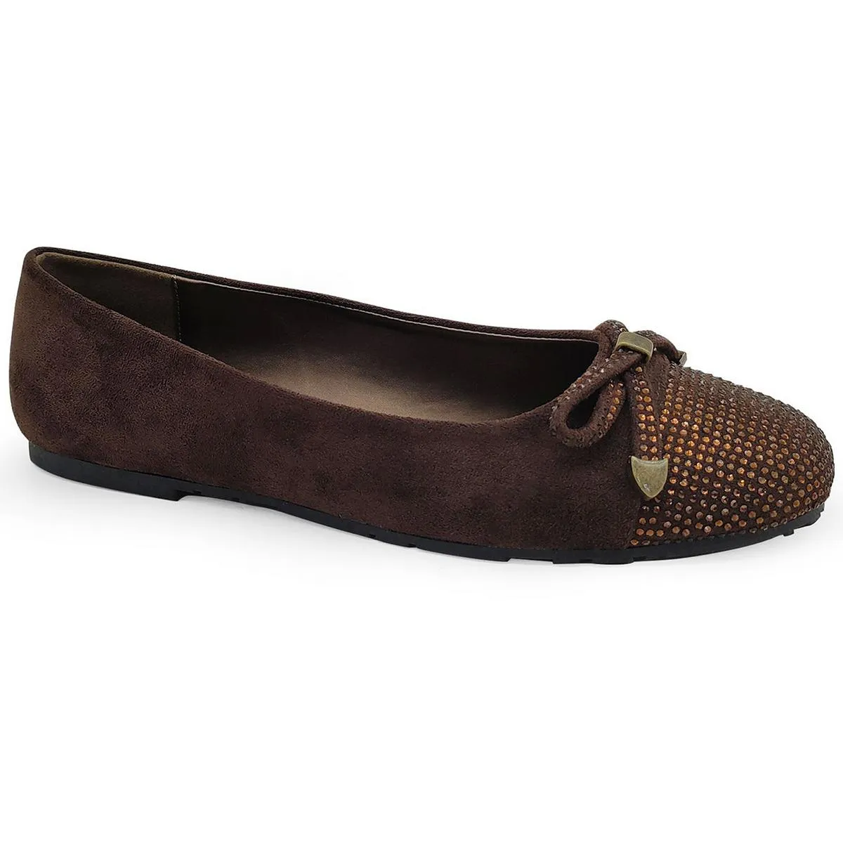Kenneth Cole Reaction Womens Embellished Faux Suede Ballet Flats