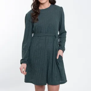 Kyle Ribbed Belted Dress