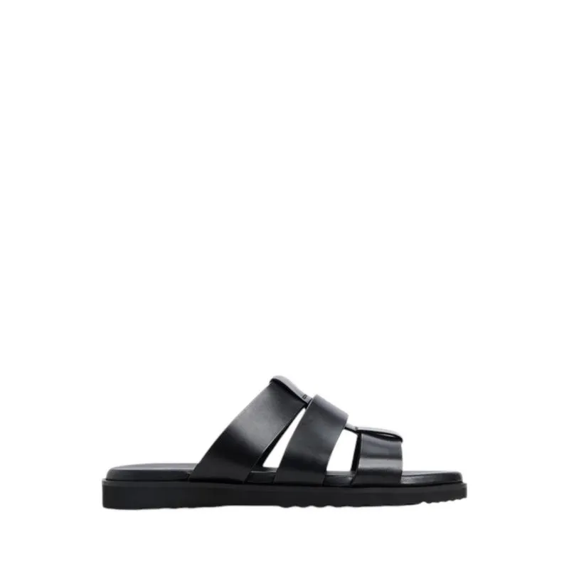 LIGHT FLAT SANDALS - BLACK