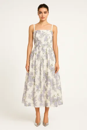 Lilac Whisper floral Midi Dress