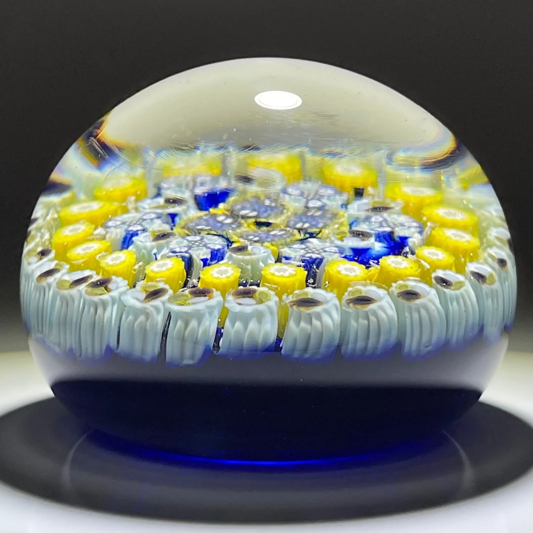 Matt Fimiano 2018 Complex Millefiori on Blue Ground