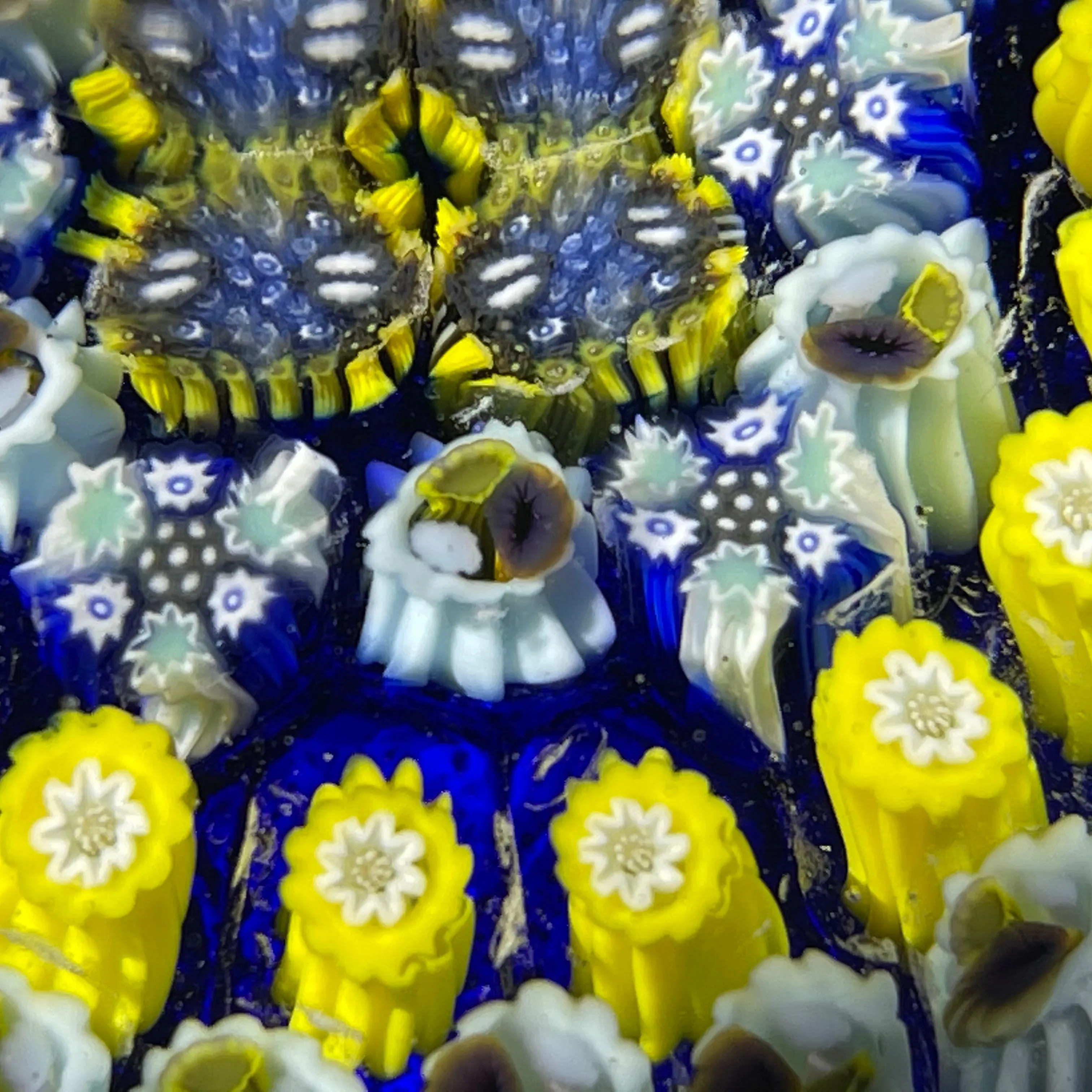 Matt Fimiano 2018 Complex Millefiori on Blue Ground