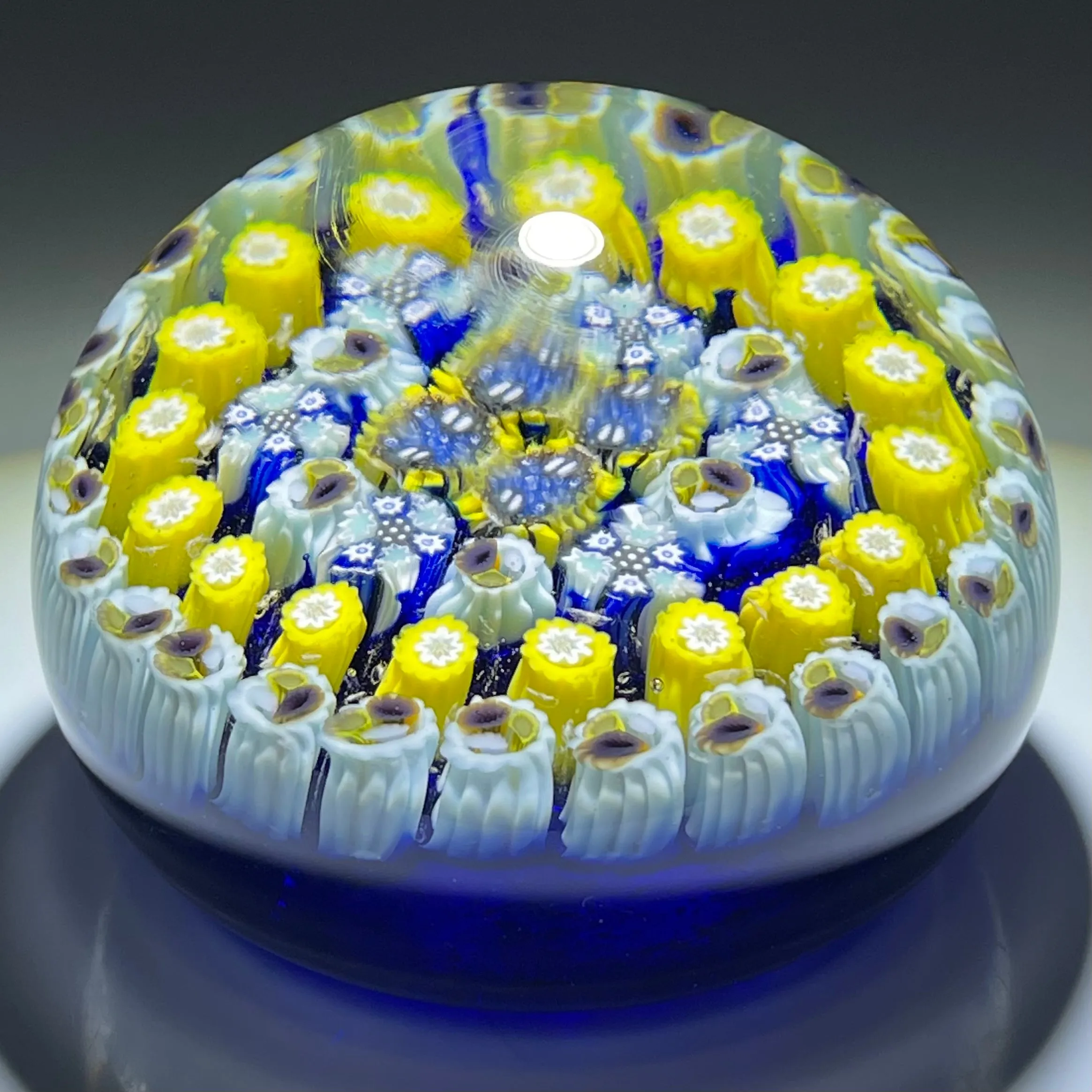Matt Fimiano 2018 Complex Millefiori on Blue Ground