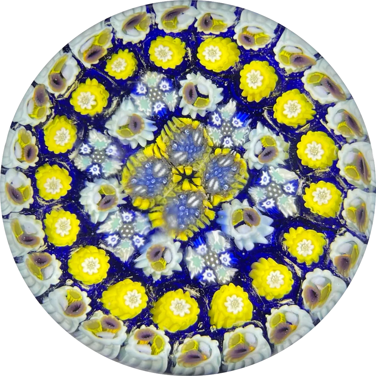 Matt Fimiano 2018 Complex Millefiori on Blue Ground