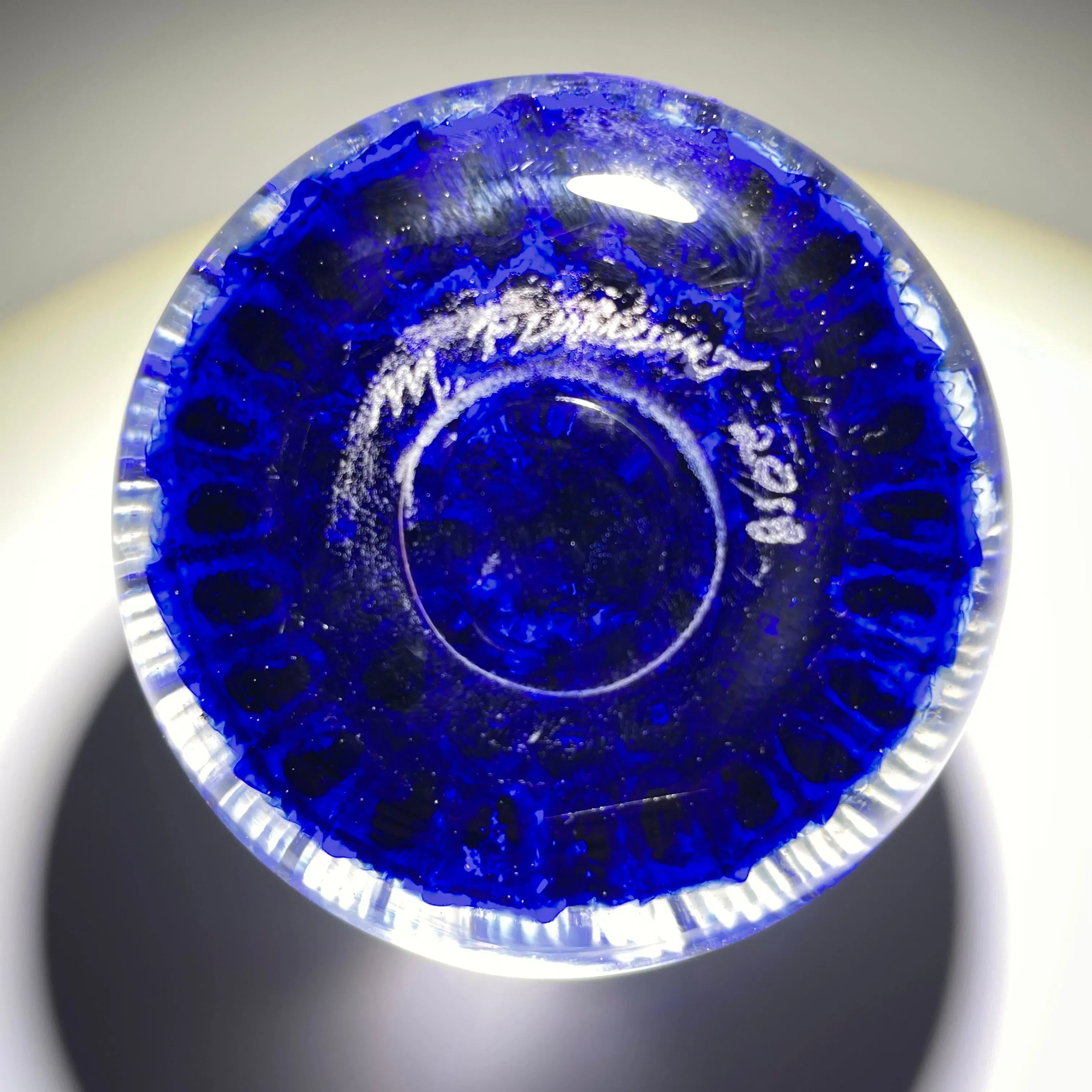 Matt Fimiano 2018 Complex Millefiori on Blue Ground